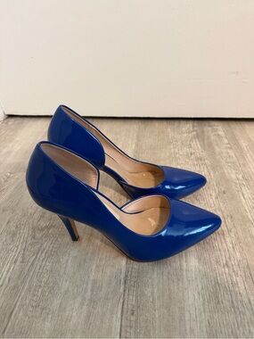 Cobalt Blue Patent Pointed-Toe Heels – $13 💙